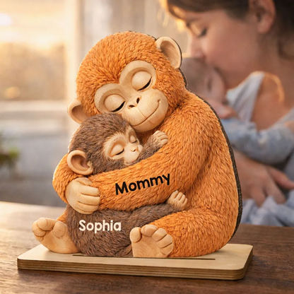 Mother Monkey & Children - Personalized Plaque