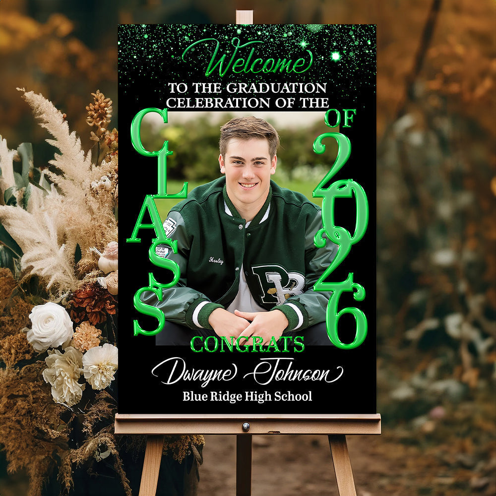 Personalized Graduation Welcome Canvas / Poster - Custom Photo - Graduation Gifts