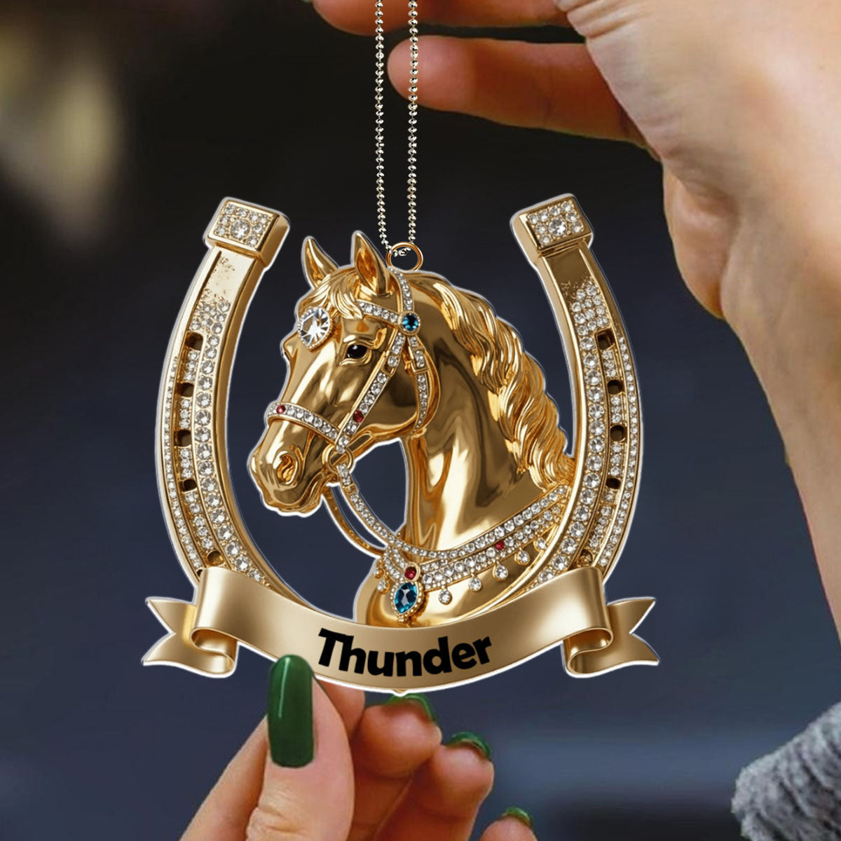 Personalized Horse  Acrylic Ornament - Gift For Horse Lover