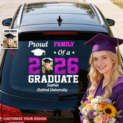 Proud Family Of A 2026 Graduate - Personalized Sticker
