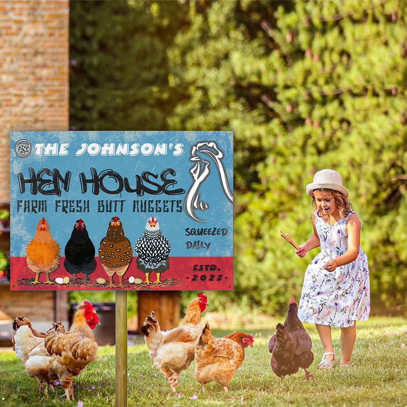 Chicken Hen House - Personalized Customized Classic Metal Signs