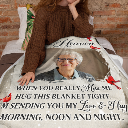 Loving You Forever - Personalized Custom Photo Memorial Blanket