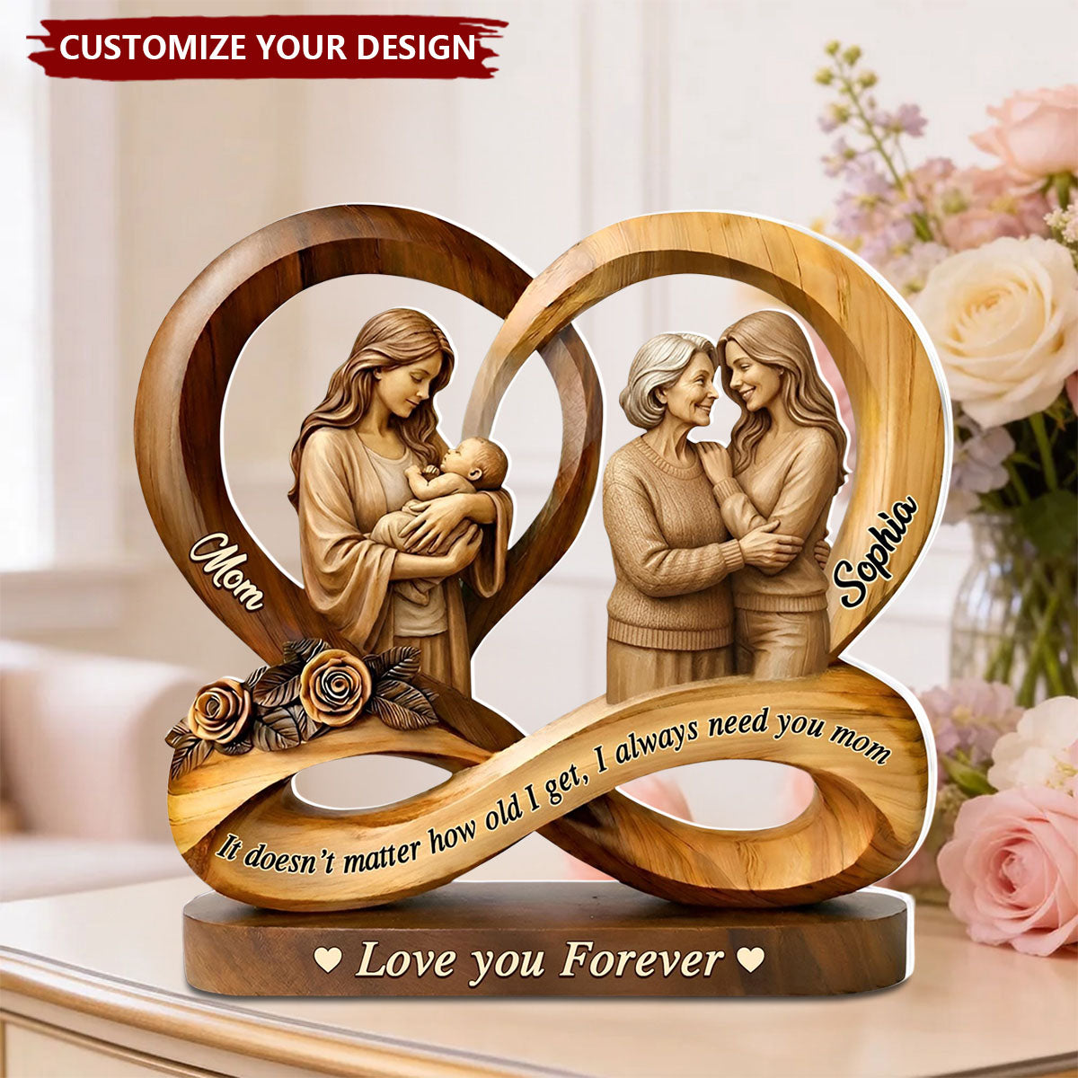Personalized Mother And Daughter Acrylic Plaque - Mother’s Day Gift for Mom