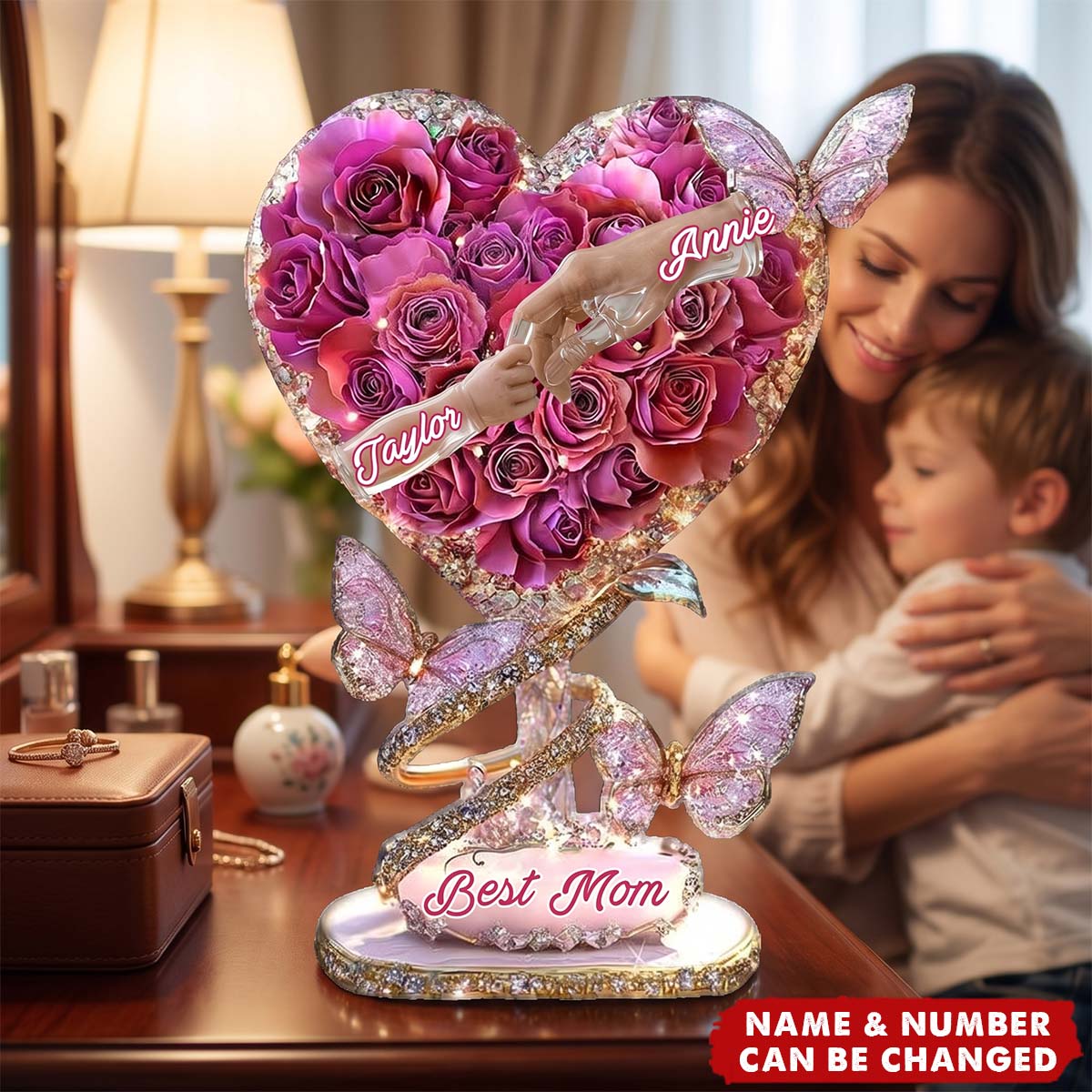 Personalized “Best Mom Ever” Shaped Acrylic Plaque - Custom Gift for Mother