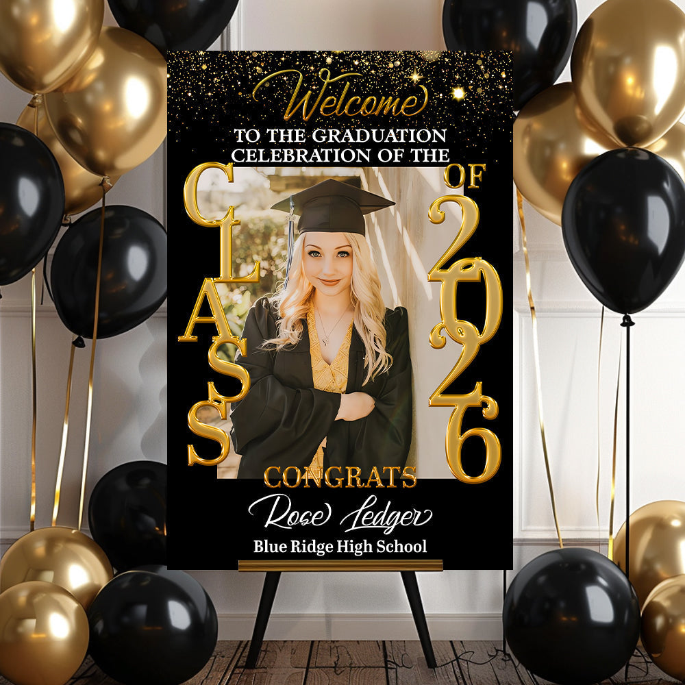 Personalized Graduation Welcome Canvas / Poster - Custom Photo - Graduation Gifts