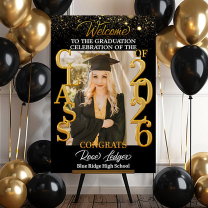 Personalized Graduation Welcome Canvas / Poster - Custom Photo - Graduation Gifts