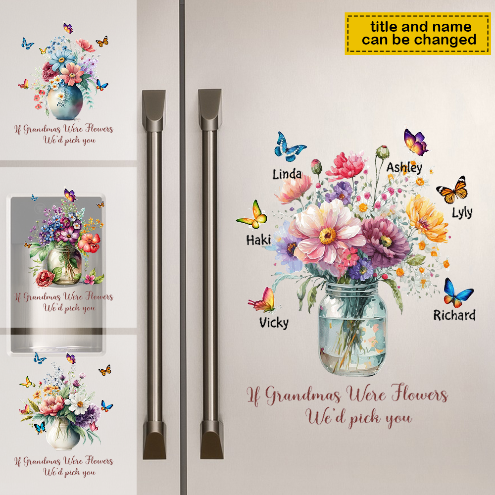 If Grandmas Were Flowers We’d Pick You - Personalized Butterfly Decal for Grandkids