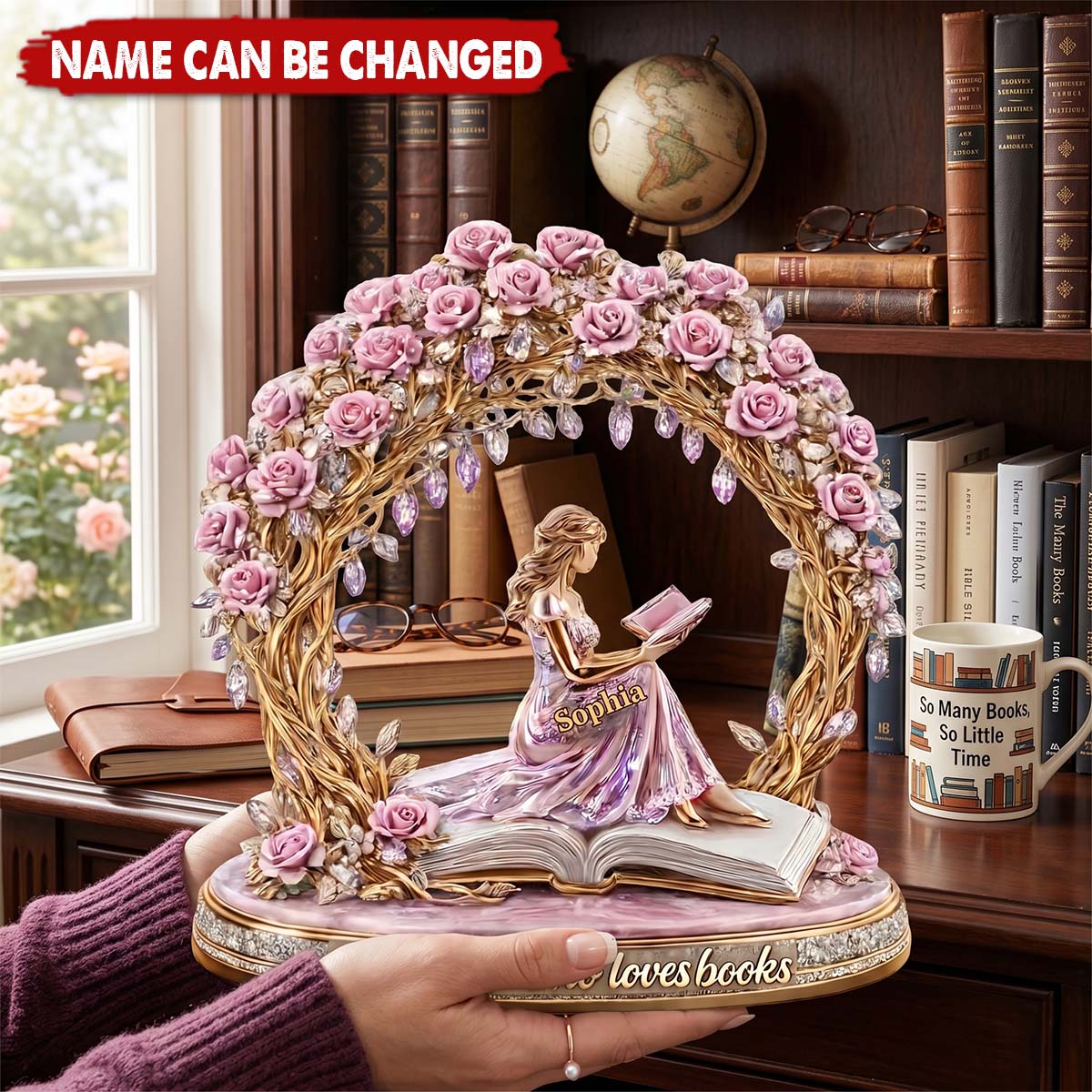 Just a Girl Who Loves Books - Personalized Book Lover Acrylic Plaque