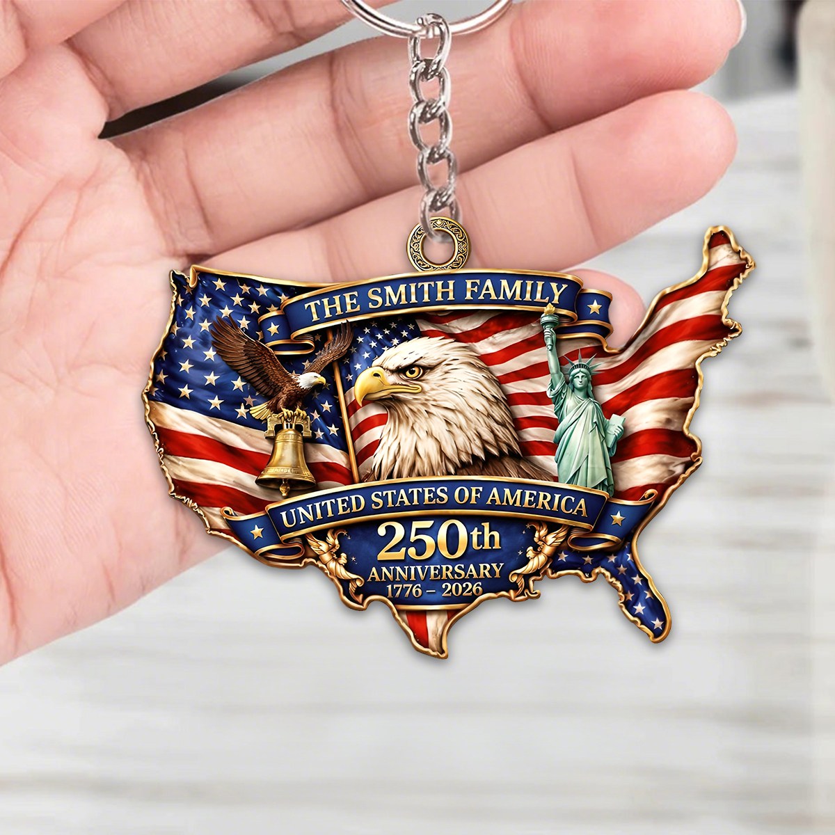 Personalized Keychain - USA 250th Anniversary