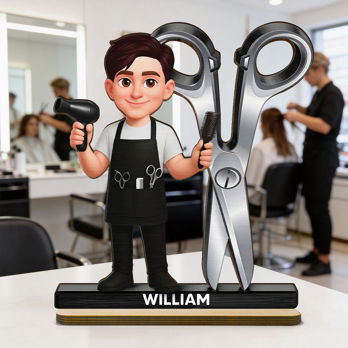 Personalized Hairdresser Gift for Colleagues with personalized design details for meaningful gifting image 7