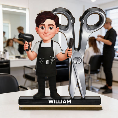 Personalized Hairdresser Gift for Colleagues with personalized design details for meaningful gifting image 7