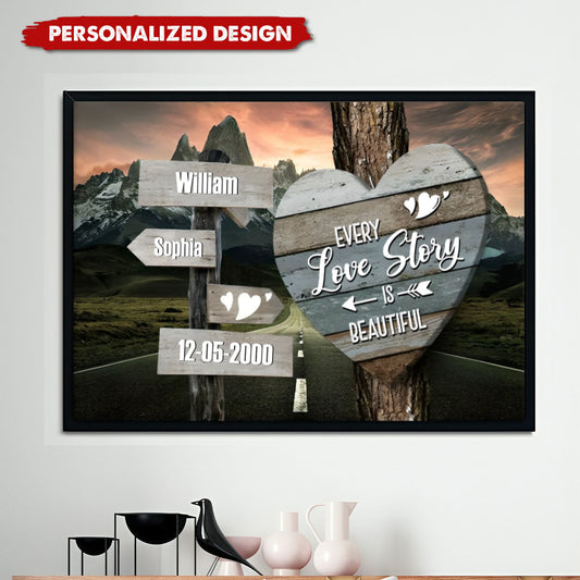 Personalized All Of Me Loves All Of You Canvas / Poster - Custom Wall Art Gifts For Couples