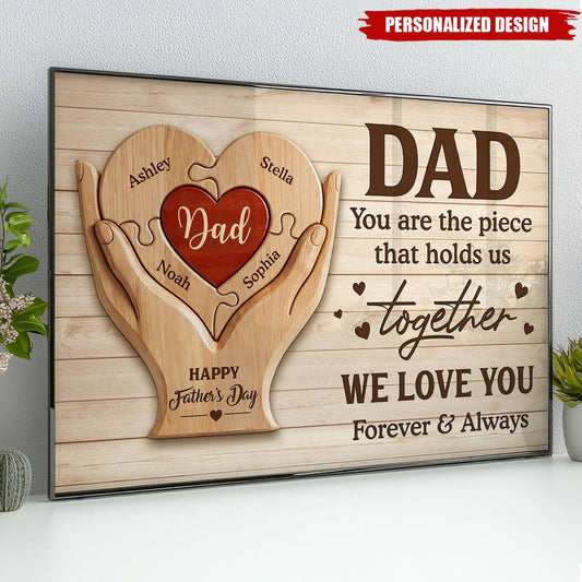Personalized Dad Puzzle Canvas personalization view for Dad