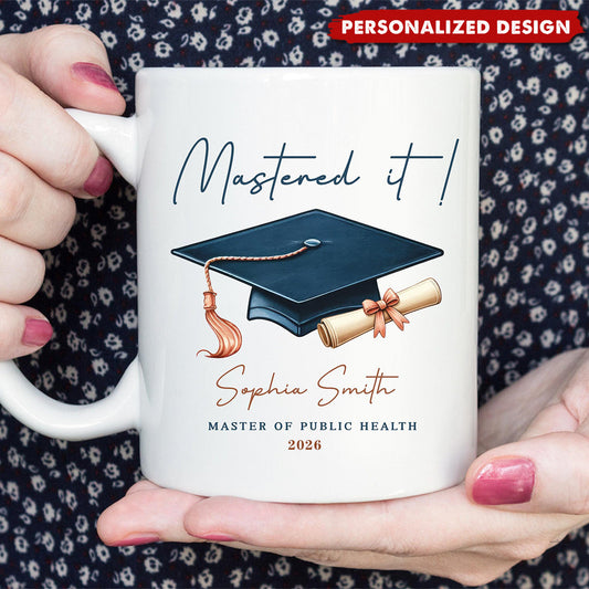 Personalized Masters Degree Mug - Graduation Gift for Master’s Graduate