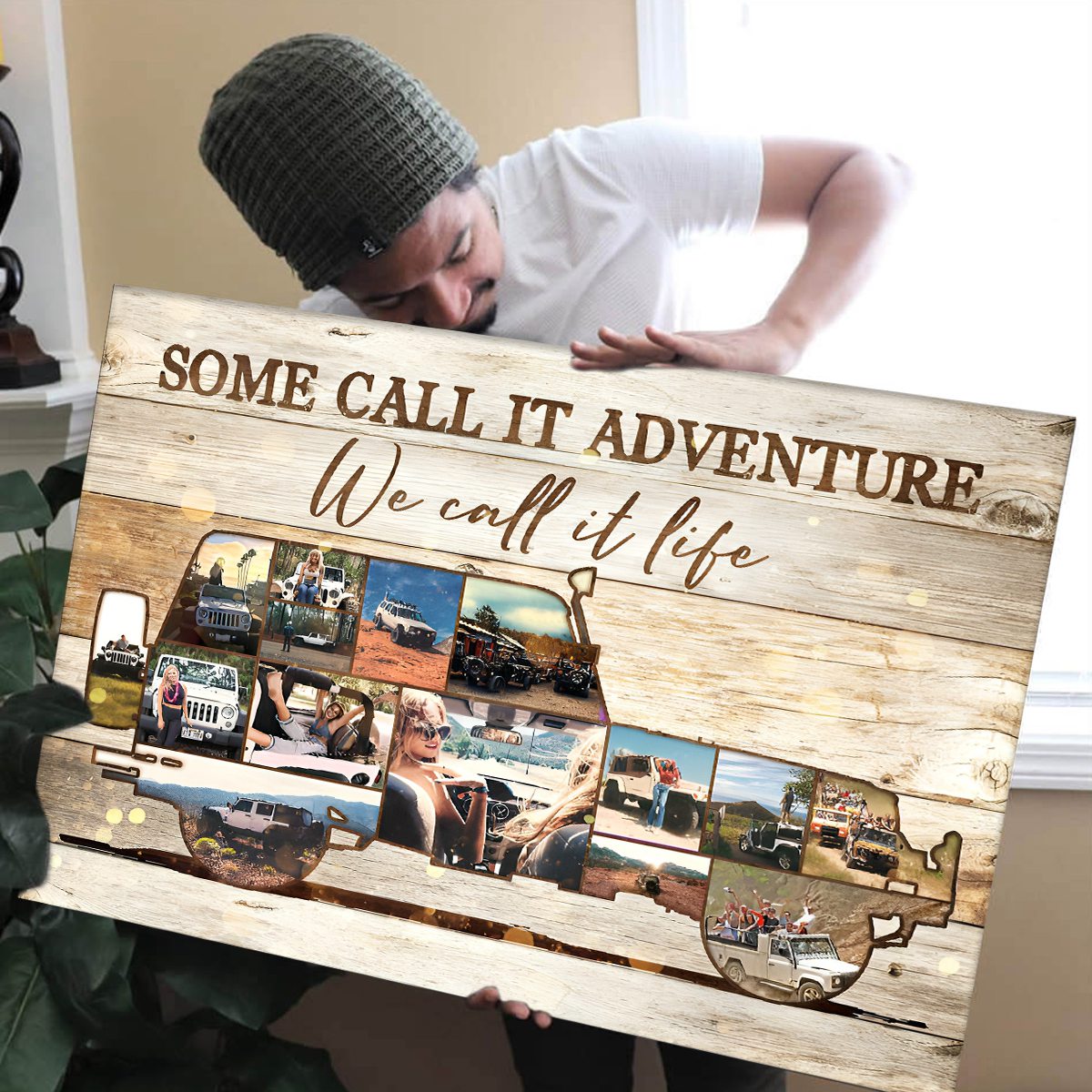 Some Call It Adventure We Call It Life - Personalized Off-road SUV Vehicle Photo Collage Poster / Canvas