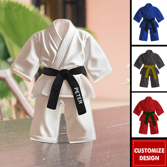 Personalized Black Belt Acrylic Plaque - Custom Jiu-Jitsu & Karate Gift