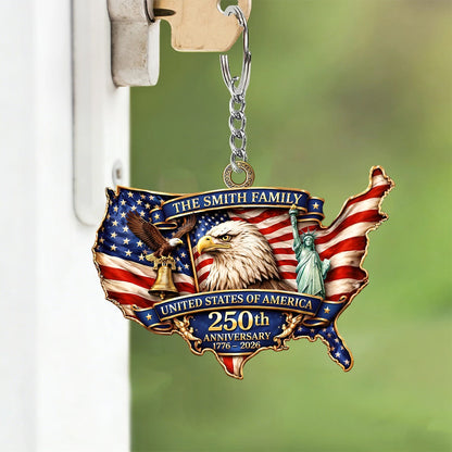 Personalized Keychain - USA 250th Anniversary