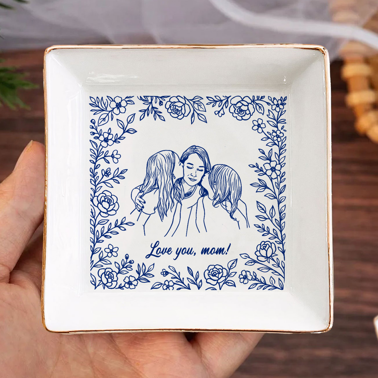 Personalized Mom Jewelry Dish - Custom Photo for Mother’s Day