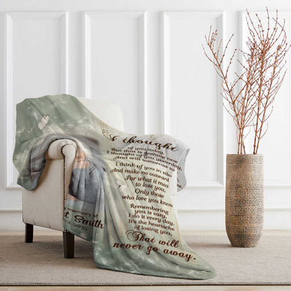 I Thought of You Today - Personalized Photo Memorial Blanket