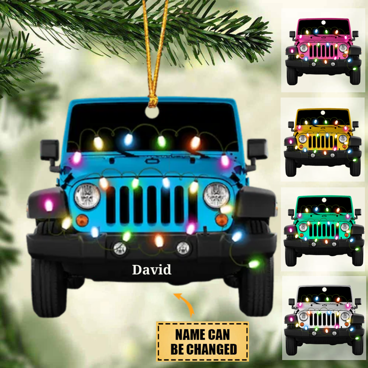 Personalized Car Acrylic Ornament - Custom Christmas Ornament