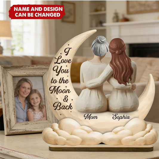 “Always Loved, Always Held” Personalized 2-Layer Wooden Plaque - Mother’s Day Gift for Mom