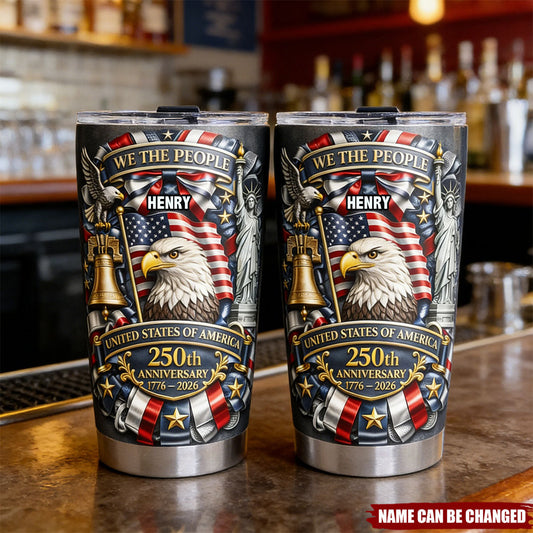 America 250th - Personalized Tumbler - Anniversary Gifts