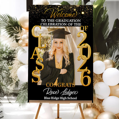 Personalized Graduation Welcome Canvas / Poster - Custom Photo - Graduation Gifts