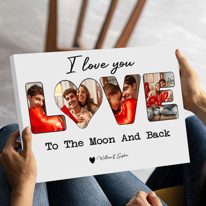 To Me You Are The World - Personalized Custom Couple Photo Canvas / Poster