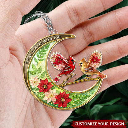 “I’m Always With You” Personalized Memorial Keychain - Sympathy Gift for Loss of Loved One
