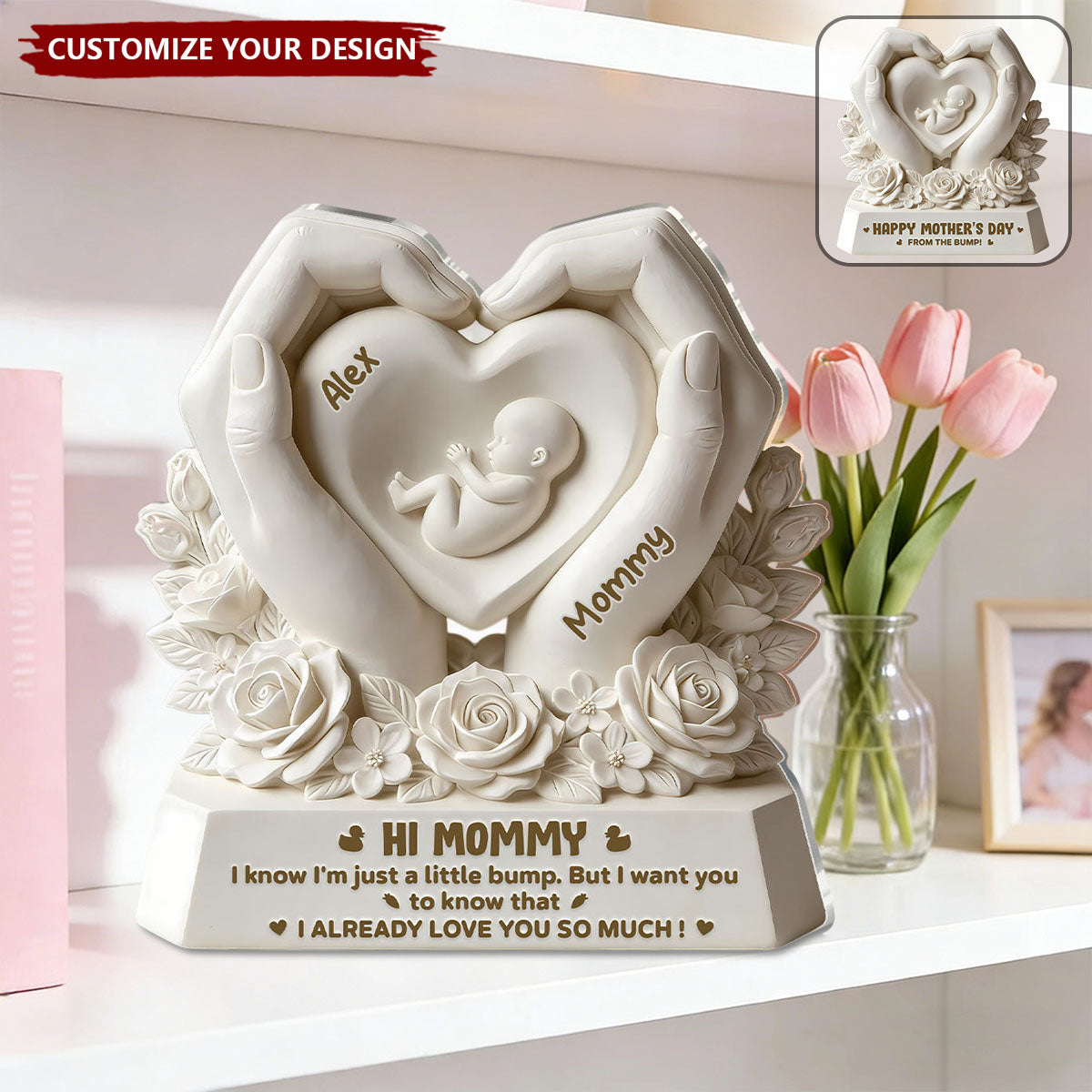 Little Bump Love Message - Personalized Plaque