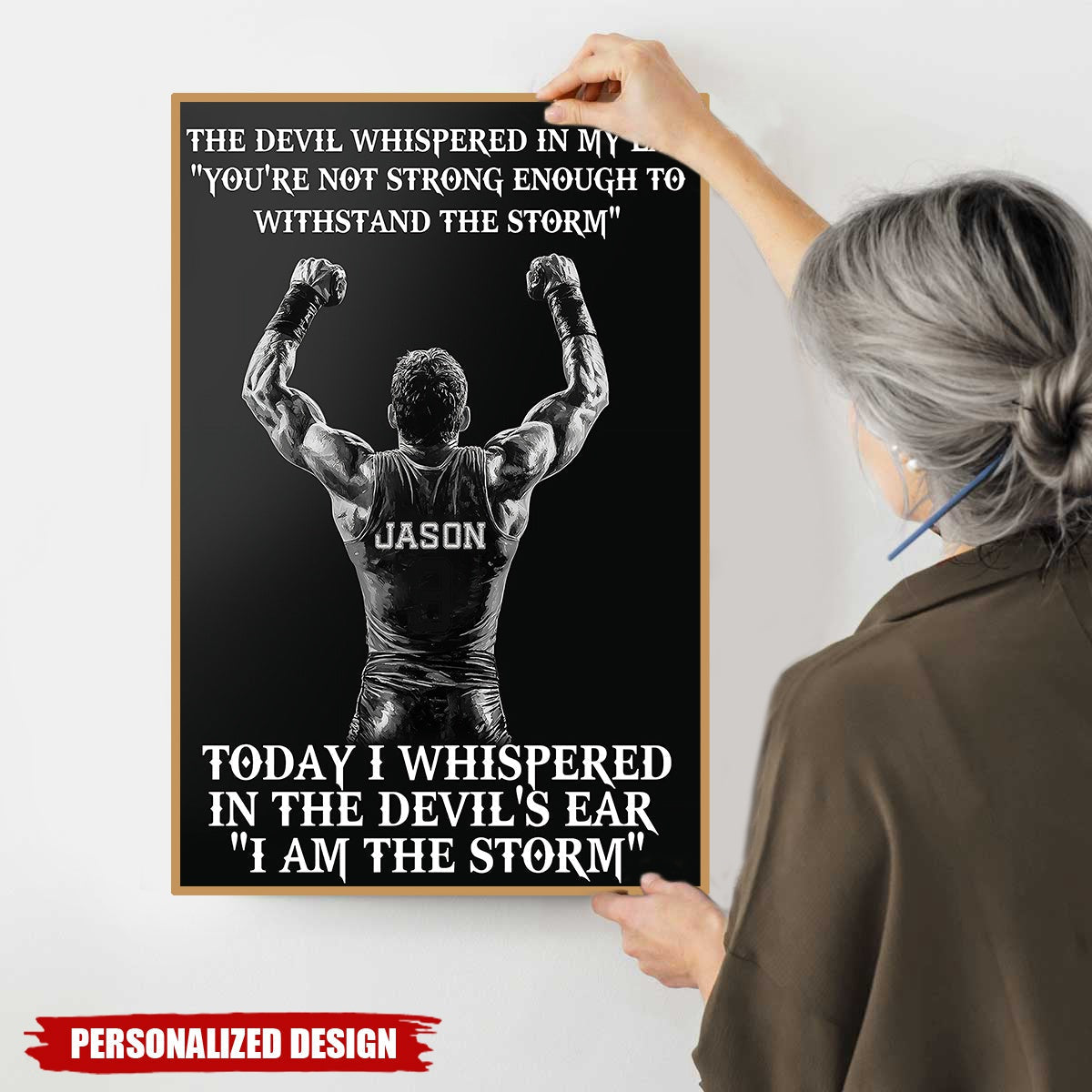 Personalized I Am The Storm Poster / Canvas - Custom Gift for Wrestlers