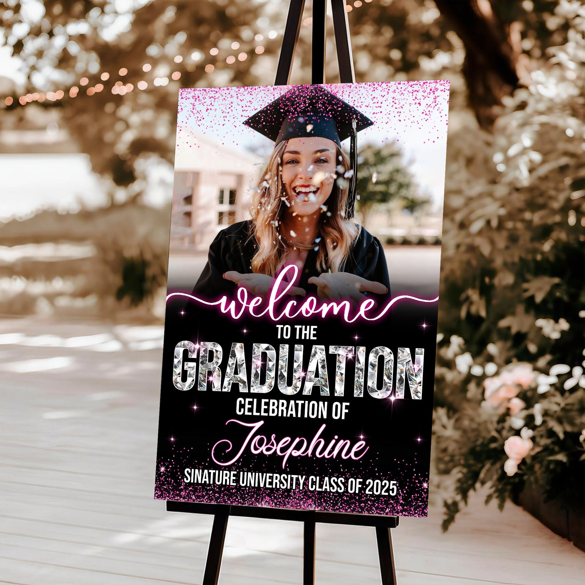 Custom Photo Canvas / Poster - Personalized Graduation Party Decoration