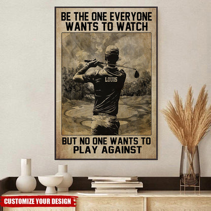 Personalized Golf Player Poster / Canvas - Gift For Golf Lovers