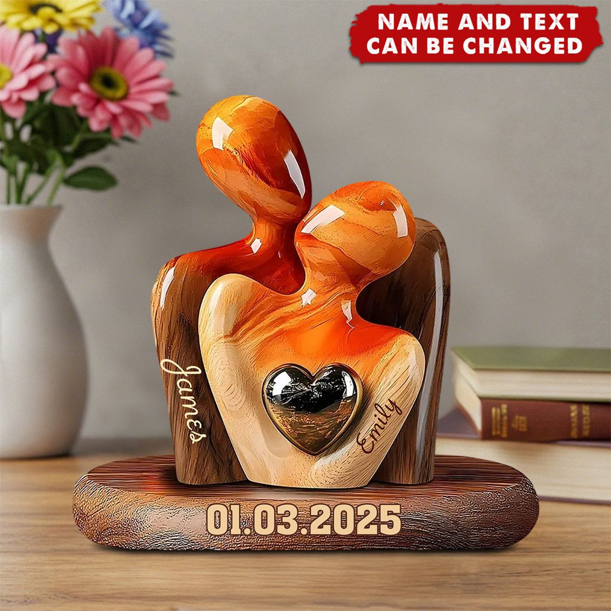 Custom Couple Anniversary Acrylic Plaque for Couples with personalized design details for meaningful gifting