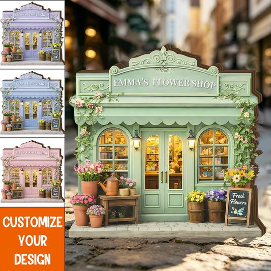 Custom Flower Shop Wooden Plaque for Mom with personalized design details for meaningful gifting