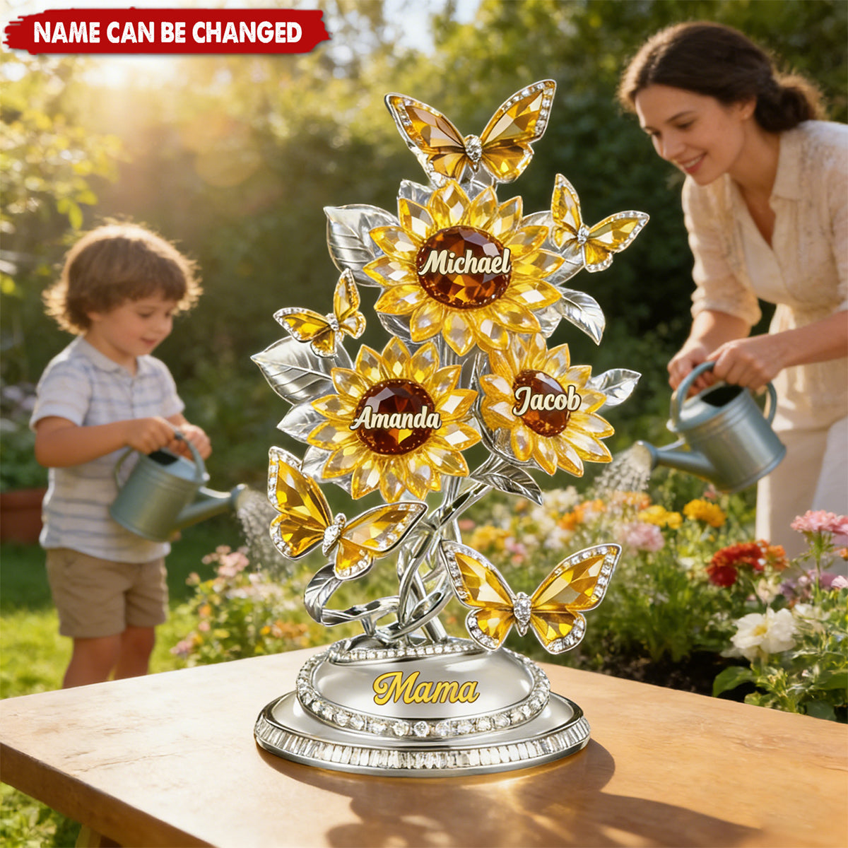 Blooming Love - Personalized Plaque | Gifts For Mom & Grandma, Mother’s Day