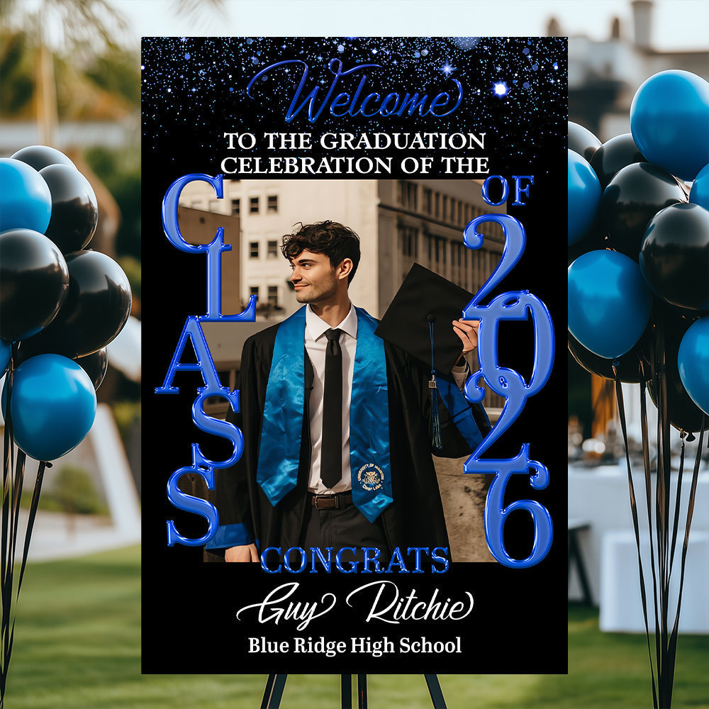Personalized Graduation Welcome Canvas / Poster - Custom Photo - Graduation Gifts