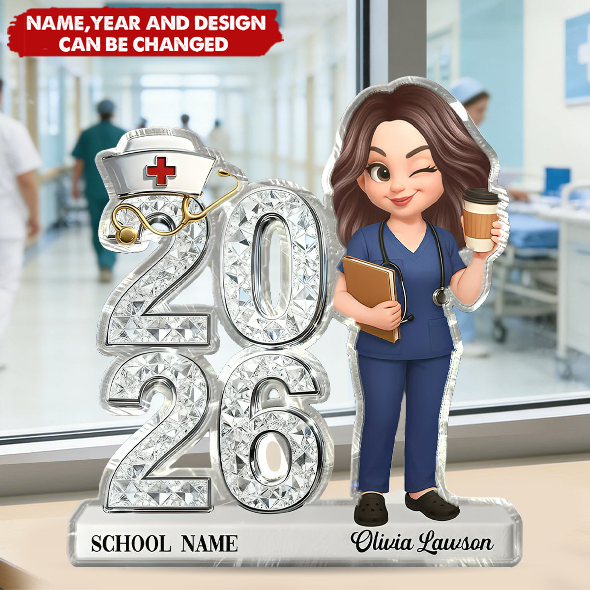 Class Of 2026 2027 New Nurse Graduation Gift - Personalized Acrylic Plaque