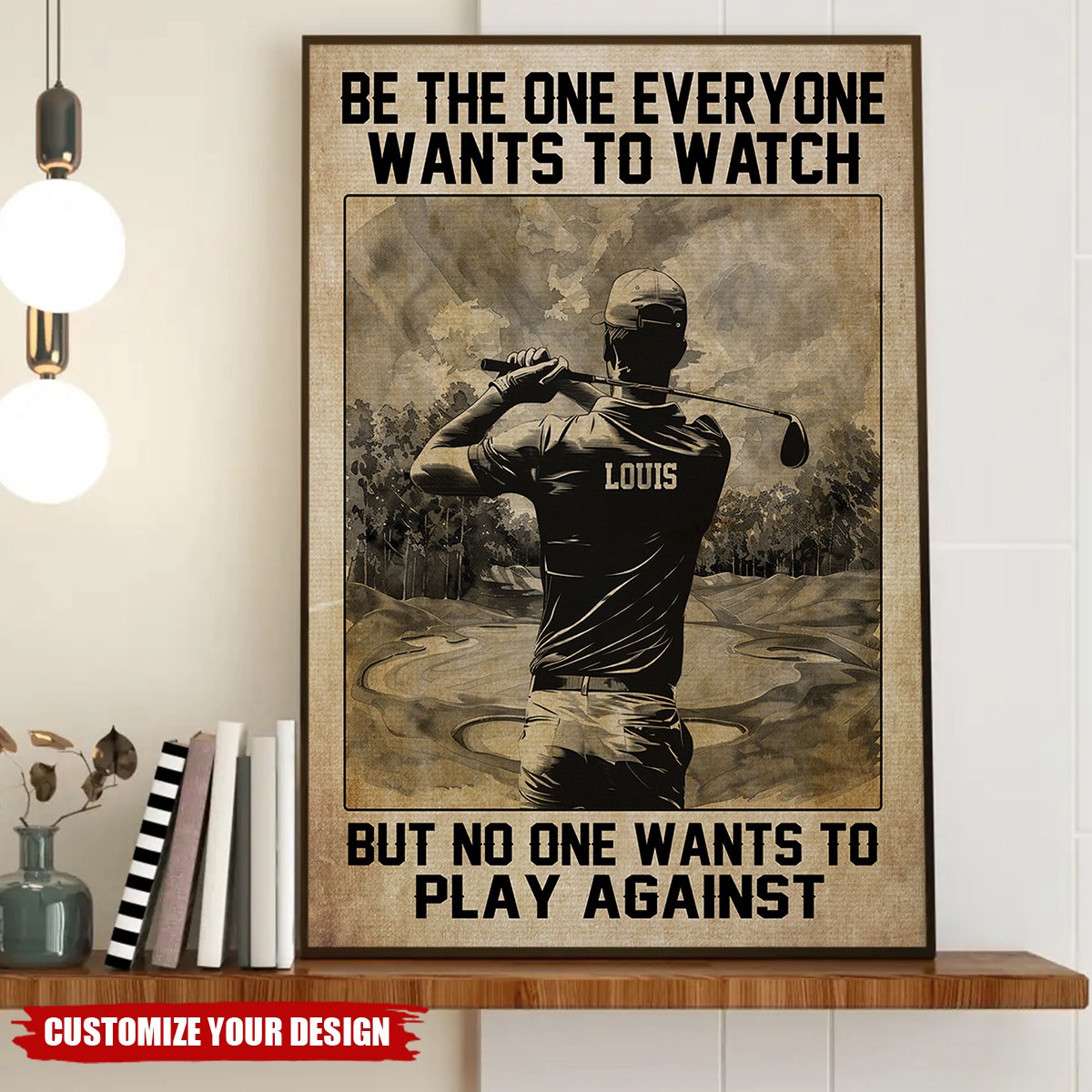 Personalized Golf Player Poster / Canvas - Gift For Golf Lovers