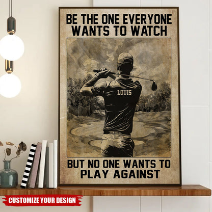 Personalized Golf Player Poster / Canvas - Gift For Golf Lovers
