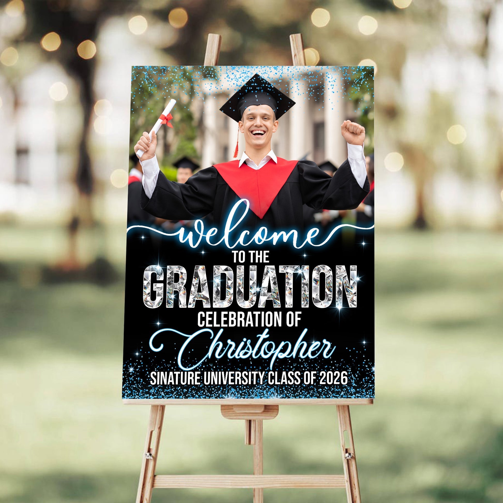 Custom Photo Canvas / Poster - Personalized Graduation Party Decoration