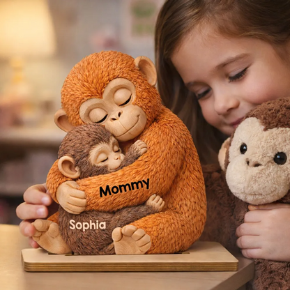 Mother Monkey & Children - Personalized Plaque