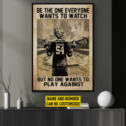 Personalized Lacrosse Boy Poster / Canvas - Gift For Lacrosse Lovers