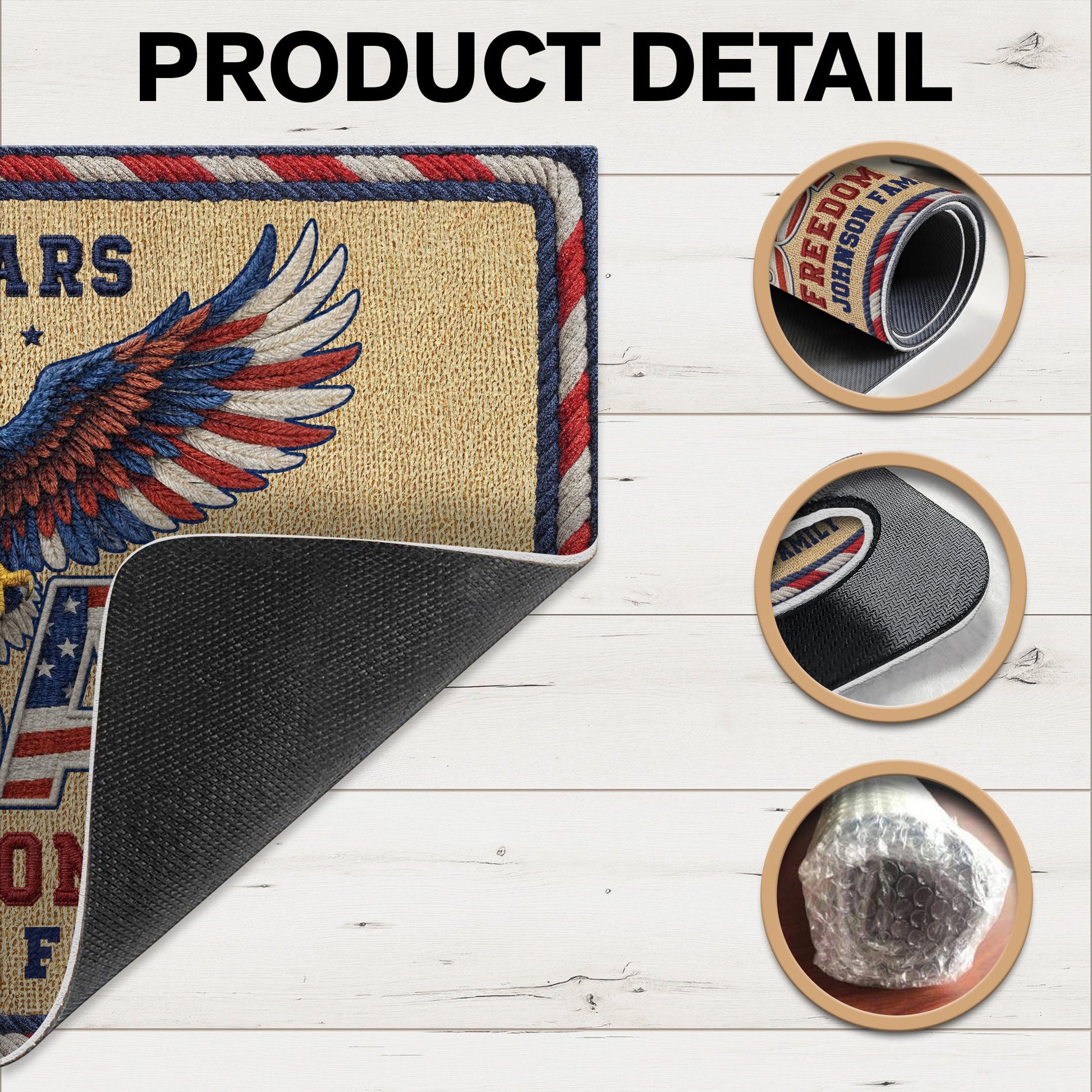 USA 250 Anniversary - Personalized Family Name Doormat