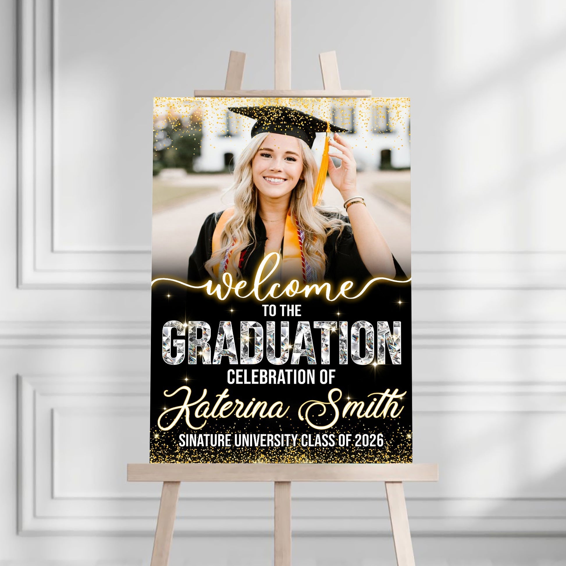 Custom Photo Canvas / Poster - Personalized Graduation Party Decoration