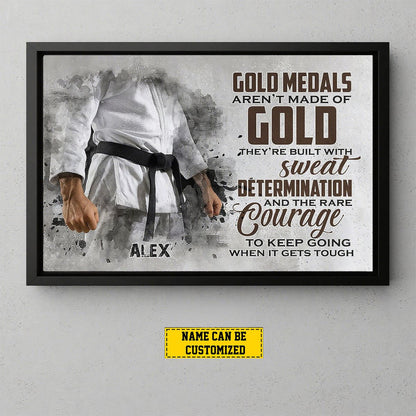 Canvas / Poster material and size view - Custom Jiu Jitsu Canvas Print