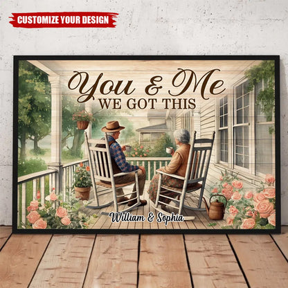 "You & Me WE GOT THIS" Personalized Couple Canvas for Enduring Love