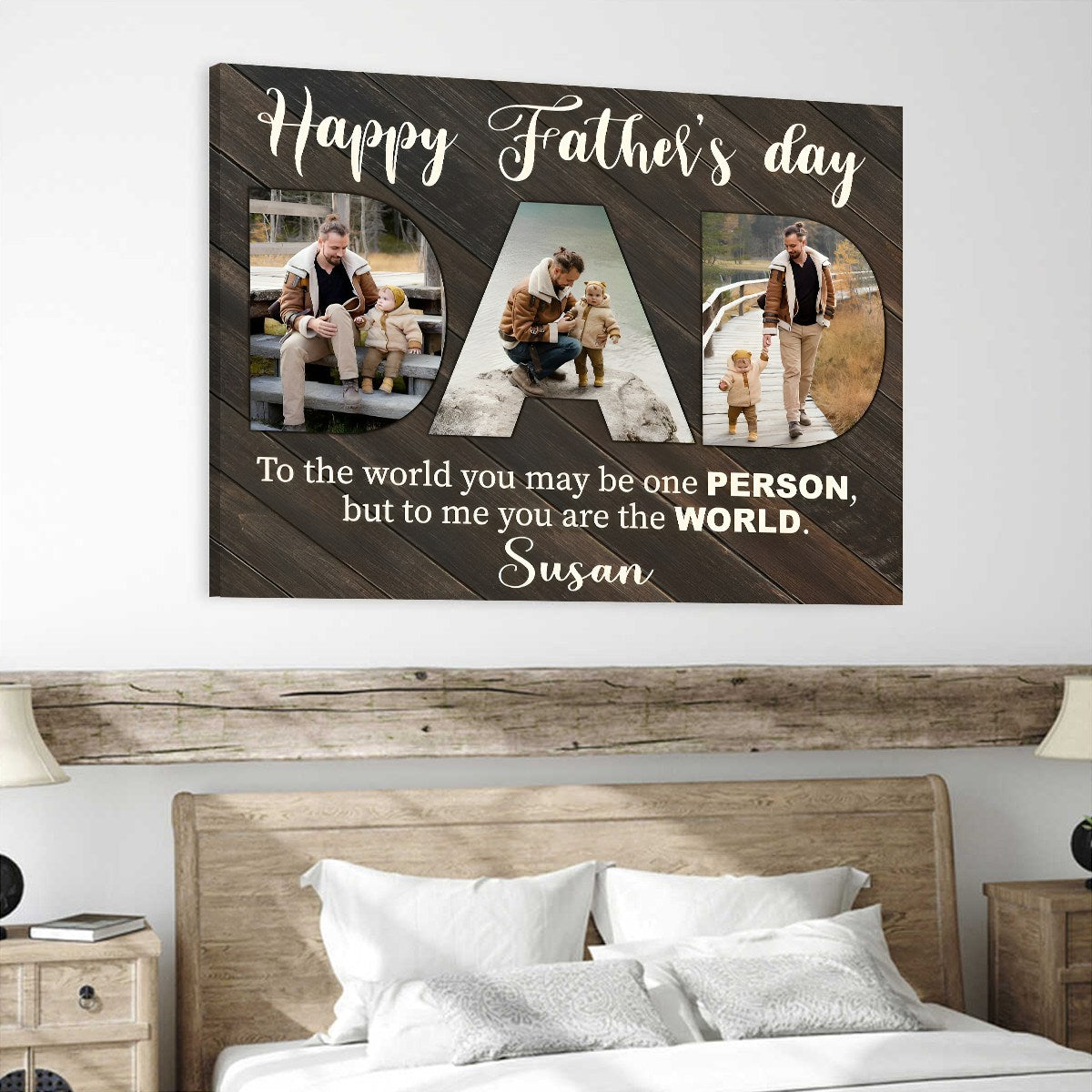 Personalized Father's Day Canvas personalization view for Dad