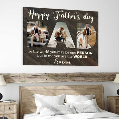 Personalized Father's Day Canvas personalization view for Dad