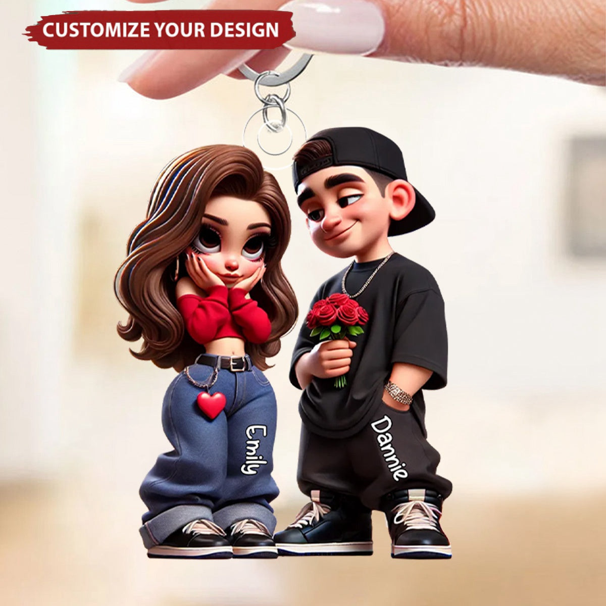 Personalized Keychain - Cherish Your Special Moments Together